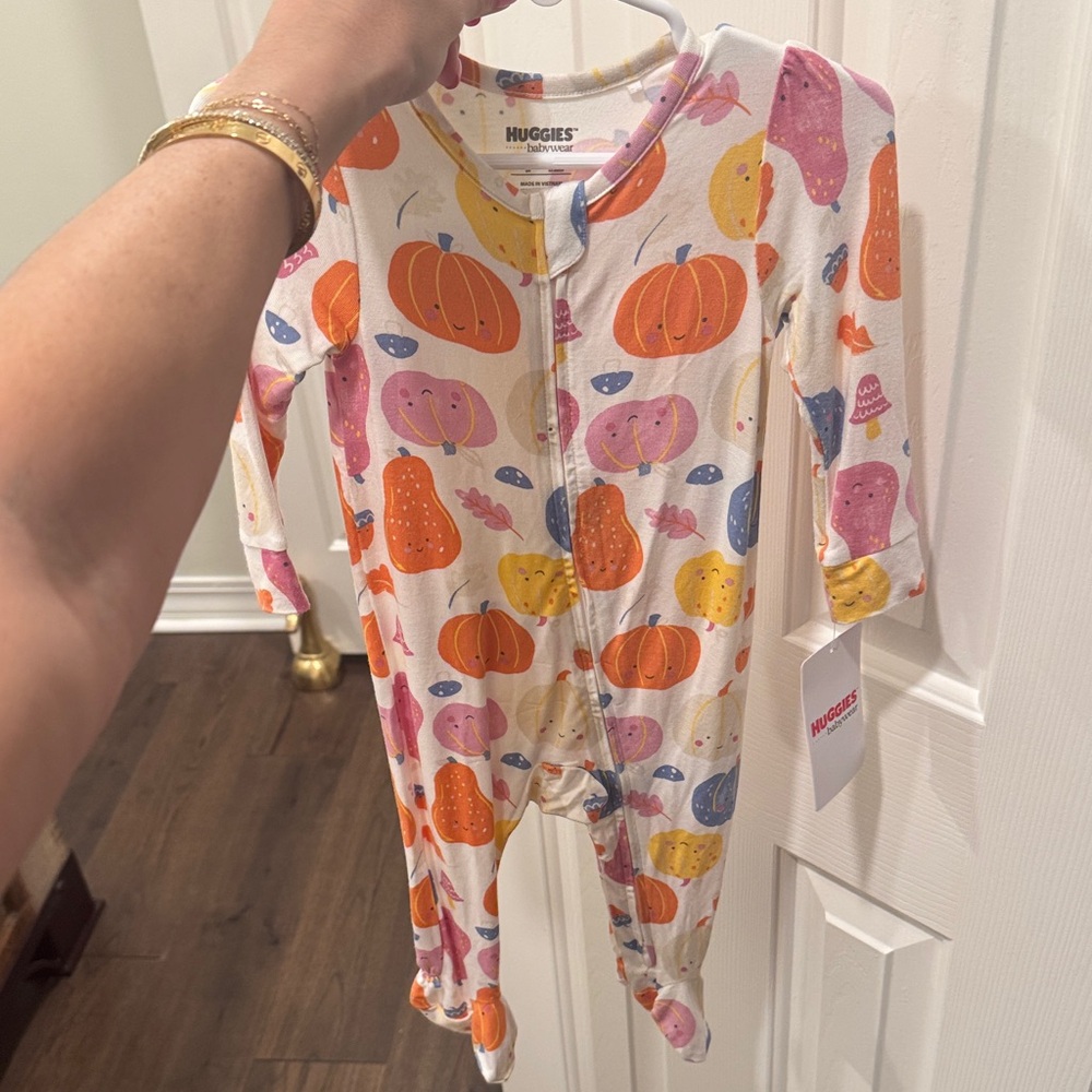 Colorful Pumpkin Print Kids One Piece